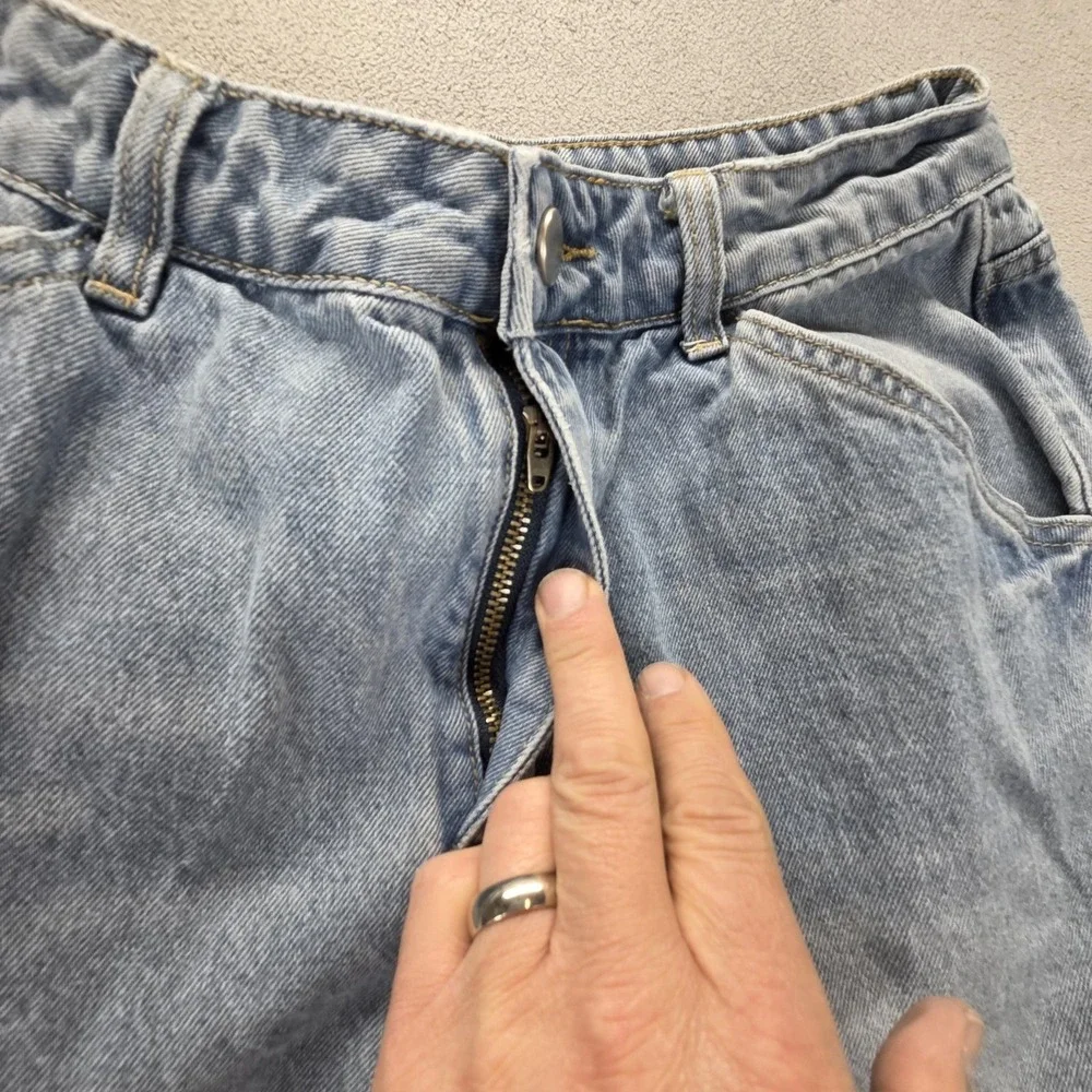 Cider Jeans Womens L Blue High Rise Wide‎ Leg Baggy Y2K Carpenter Fits 27x28